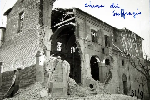 rimini distrutta, foto moretti, biblioteca gambalunga