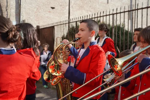 Banda Giovanile "Città di Rimini"  ricevuta ieri in Residenza