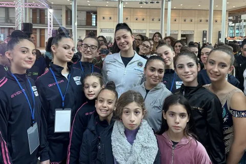Milena Baldassarri ginnastica in festa