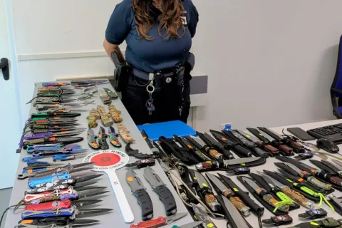 Armi bianche sequestrate