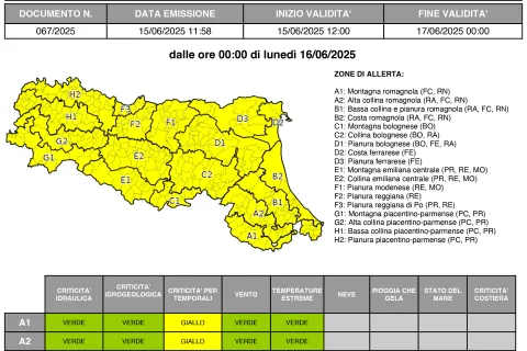 allerta 67/2025