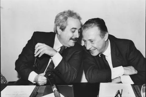 Magistrato Giovanni Falcone e Magistrato Paolo Borsellino