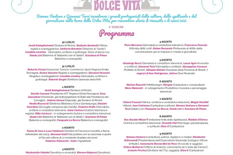 Programma 2025 La Dolce Vita