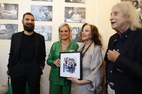 Stefania Sandrelli e Enrico Vanzina, a inaugurazione mostra “Alberto Sordi, maschera di un Vitellone”.