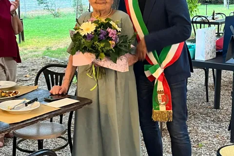 flora ricci con il Sindaco