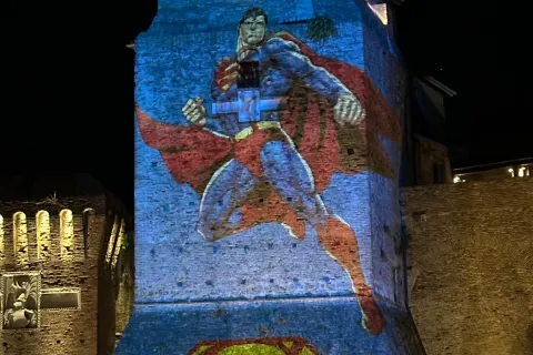 Castel Sismondo superman cartoon club