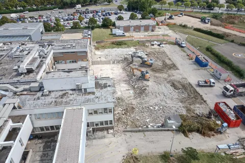 Cantiere nuovo padiglione Ospedale Infermi