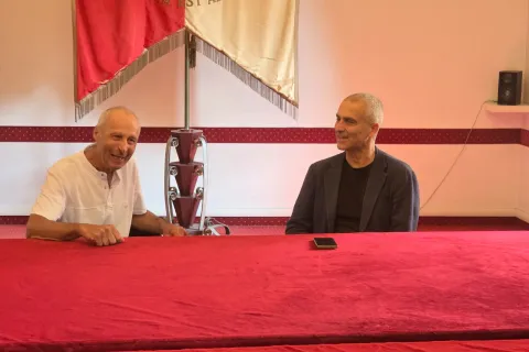 Il Sindaco riceve il ciclista riminese Stefano Pagliarani