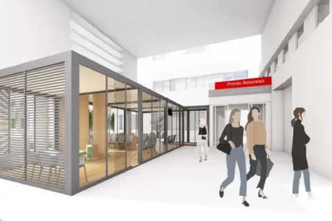 Rendering pronto soccorso Ospedale