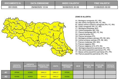 allerta 91/2025
