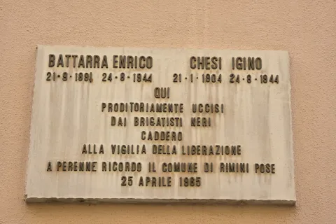 commemorazione partigiani Chesi e Battarra