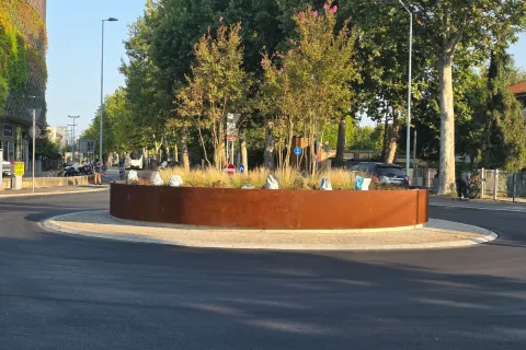 rotonda tra le vie Fada, Flaminia e Carlo Alberto Dalla Chiesa