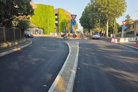 rotonda tra le vie Fada, Flaminia e Carlo Alberto Dalla Chiesa