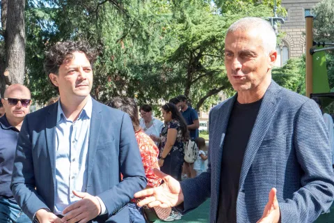 Nuova area giochi Piazza Ferrari