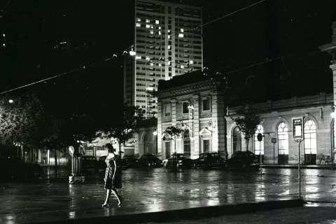 dal set La Ragazza con la valigia - 1961 (archivio Minghini - Biblioteca Gambalunga)