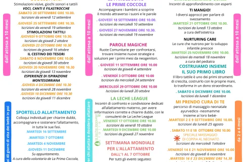 retro volantino centro per le famiglie settembre dicembre 2025