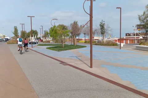 Nuova area pedonale Murri da Piazzale Gondar a Viale Siracusa