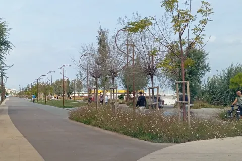 Nuova area pedonale Murri da Piazzale Gondar a Viale Siracusa