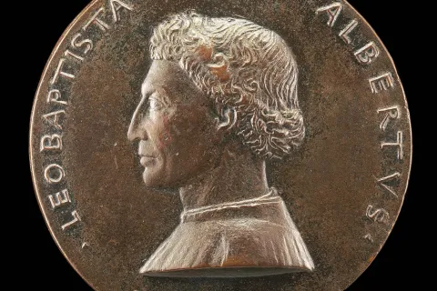 Matteo de' Pasti_Medaglia di L.B. Alberti_recto con ritratto