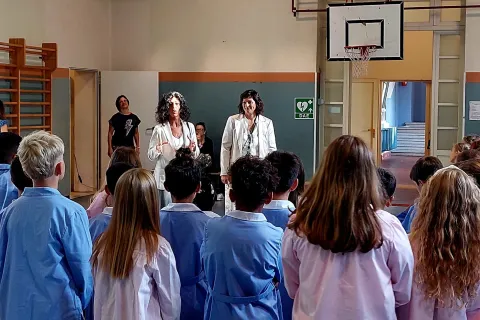 la vicesindaca alla decio raggi insieme alla dirigente angeli