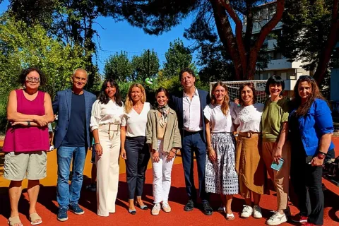 sadegholvaad e morolli insieme alla dirigente verzola alla boschetti alberti