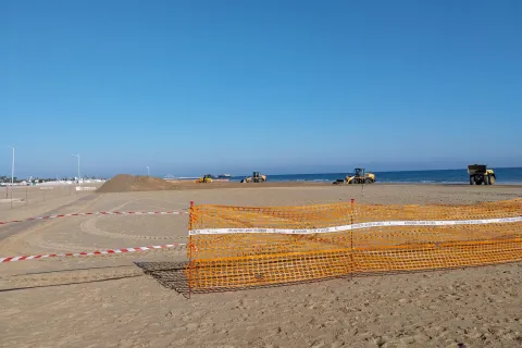 dune invernali sulla spiaggia di Rimini
