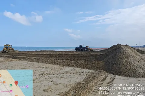 dune invernali sulla spiaggia di Rimini