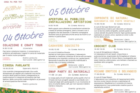 PROGRAMMA CIMOSA 2025