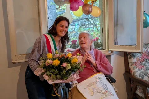 nonna Ermanna che ha spento 100 candeline 