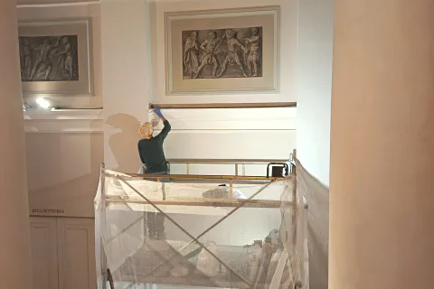 restauro del foyer del Teatro Amintore Galli