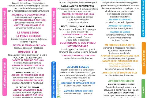 volantino centro per le famiglie gennaio marzo 2026 retro