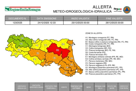 Allerta 123 del 24/12/2025