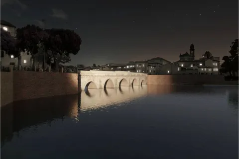 Nuova illuminazione Ponte di Tiberio 4