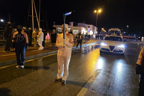 la fiamma olimpica a rimini 