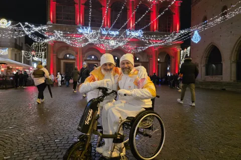 la fiamma olimpica a rimini 