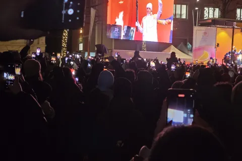 la fiamma olimpica a rimini 