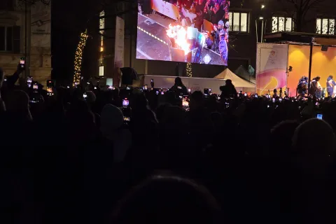 la fiamma olimpica a rimini 