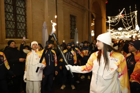 la fiamma olimpica Rimini 