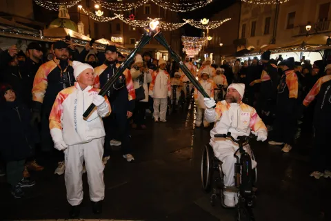 la fiamma olimpica Rimini 