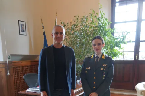 Il Sindaco riceve la Tenente Pilota Flavia Gnoffo