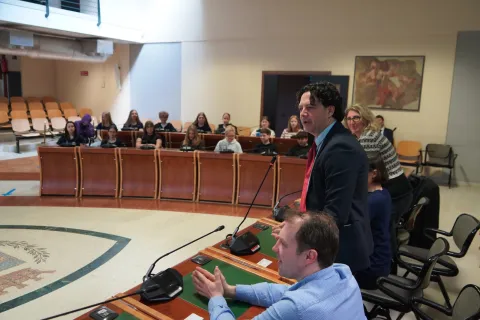 Da Goslar a Rimini - studenti tedeschi accolti nella Sala del Consiglio