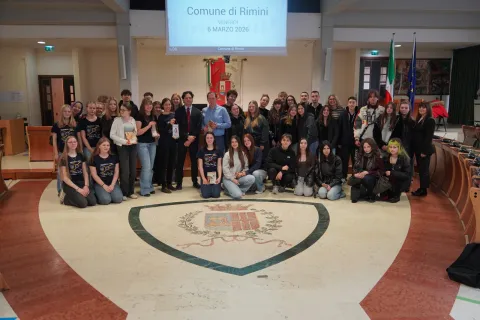 Da Goslar a Rimini - studenti tedeschi accolti nella Sala del Consiglio