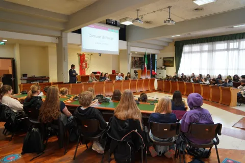 Da Goslar a Rimini - studenti tedeschi accolti nella Sala del Consiglio