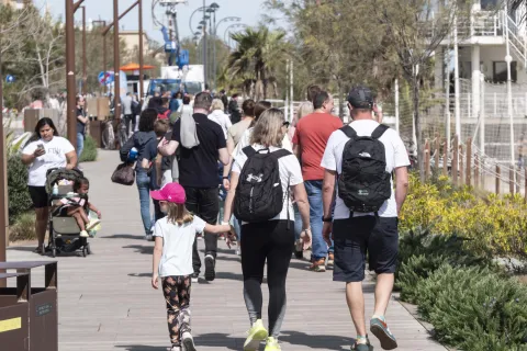 Turisti a Rimini nel weekend di Pasqua