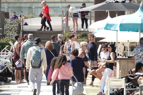 Turisti a Rimini nel weekend di Pasqua