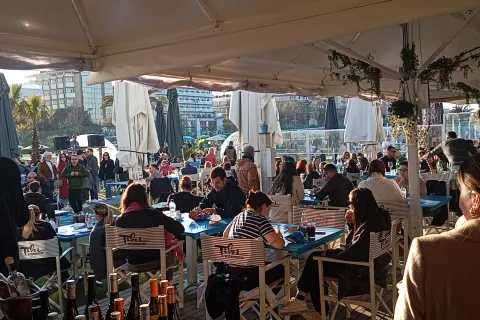 Turisti a Rimini nel weekend di Pasqua