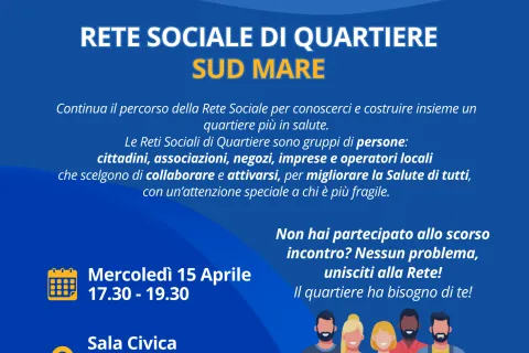 Rete sociale di Quartiere - incontro del 15 aprile 2026