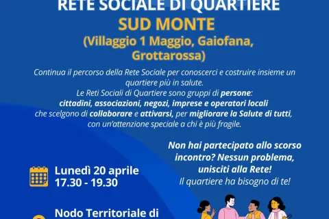 Rete sociale di Quartiere - incontro del 20 aprile 2026