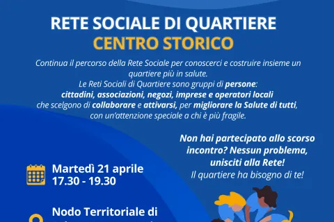 Rete sociale di Quartiere - incontro del 21 aprile 2026
