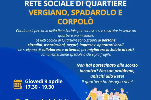 Rete sociale di Quartiere - incontro del 9 aprile 2026
